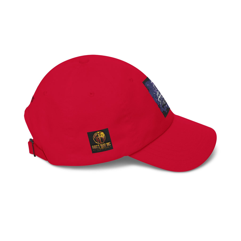Dad Cap with Vintage Cosmic Buddha Patch — Spiritual Streetwear Hat