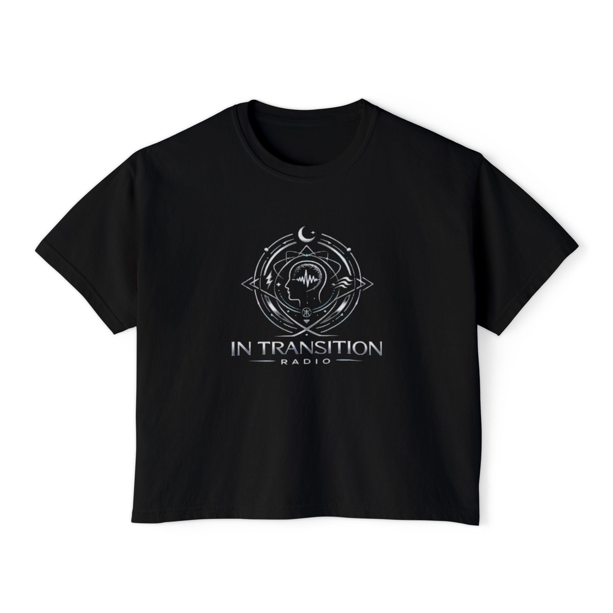 Quest4Life Promo Women's Boxy Tee — Galaxy Logo Graphic