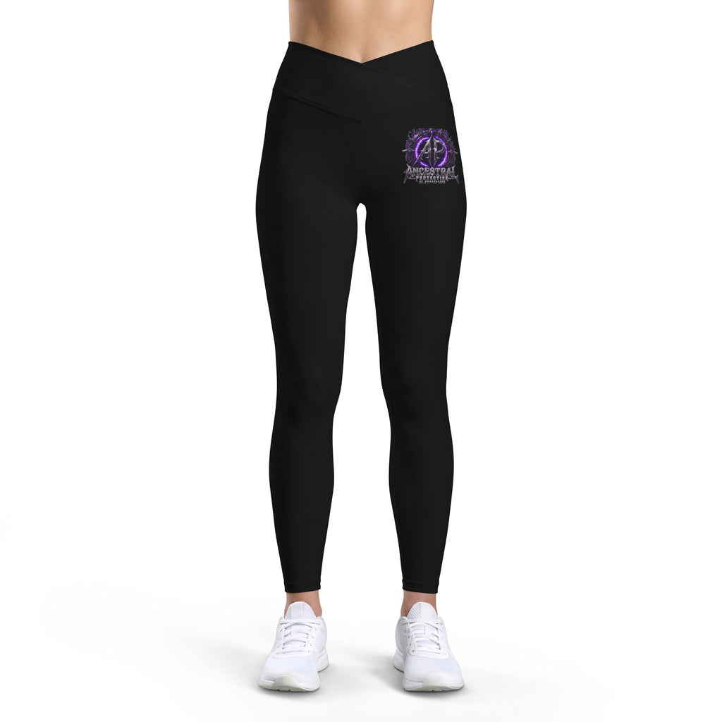 Purple Moon Witchy Logo Leggings — Women’s Luxe High-Waist Fitness Leggings