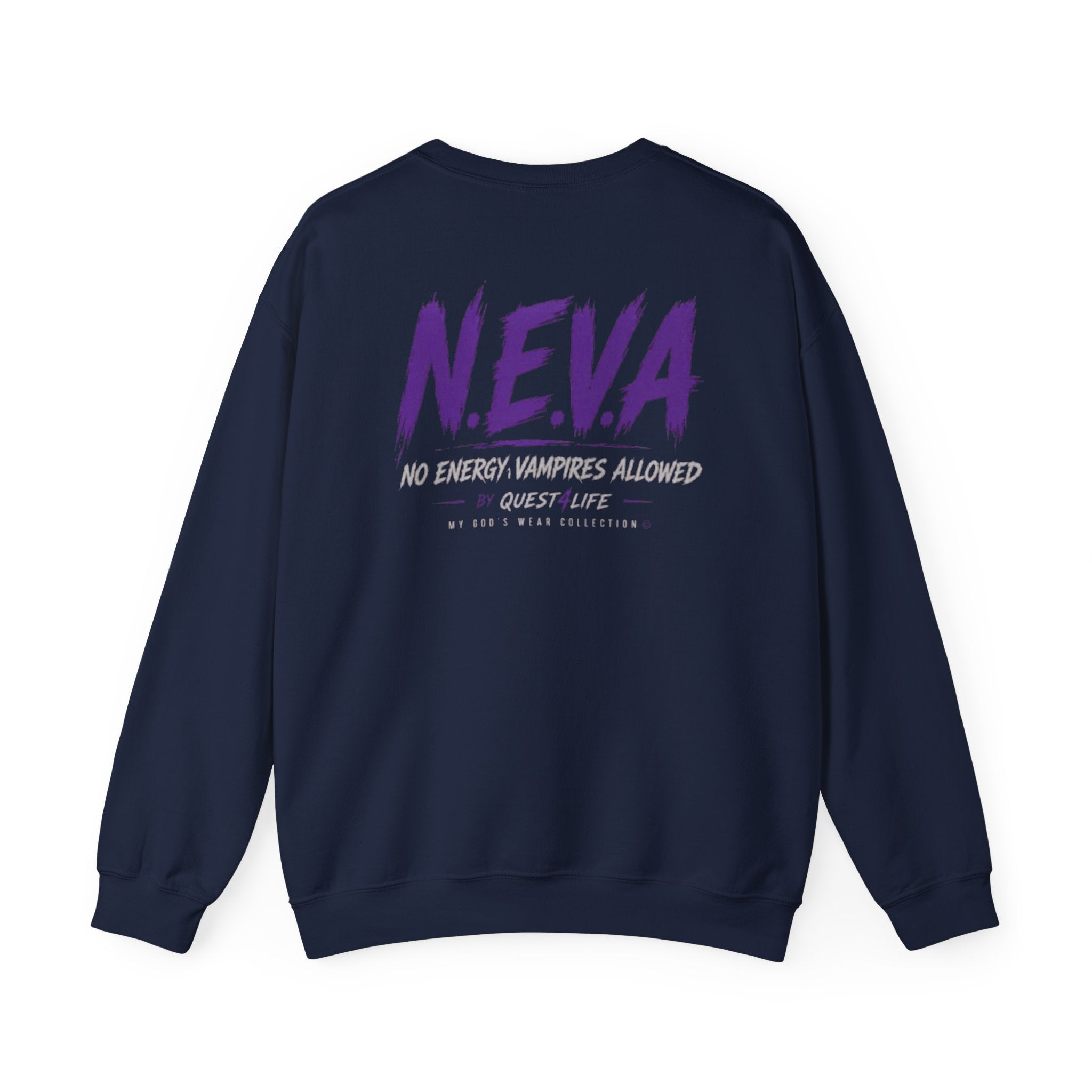 Ancestral Protection Crewneck Sweatshirt — N.E.V.A. (No Energy Vampires Allowed) Graphic Pullover
