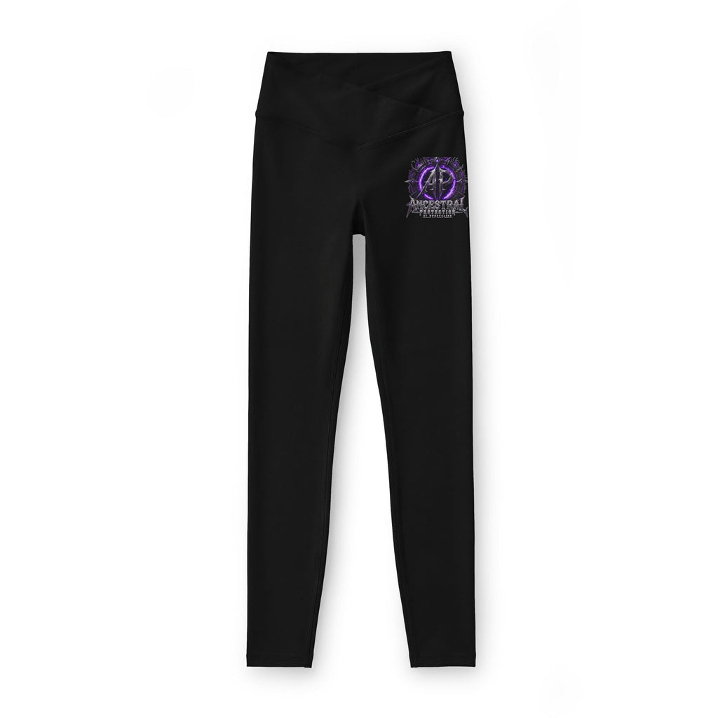 Purple Moon Witchy Logo Leggings — Women’s Luxe High-Waist Fitness Leggings