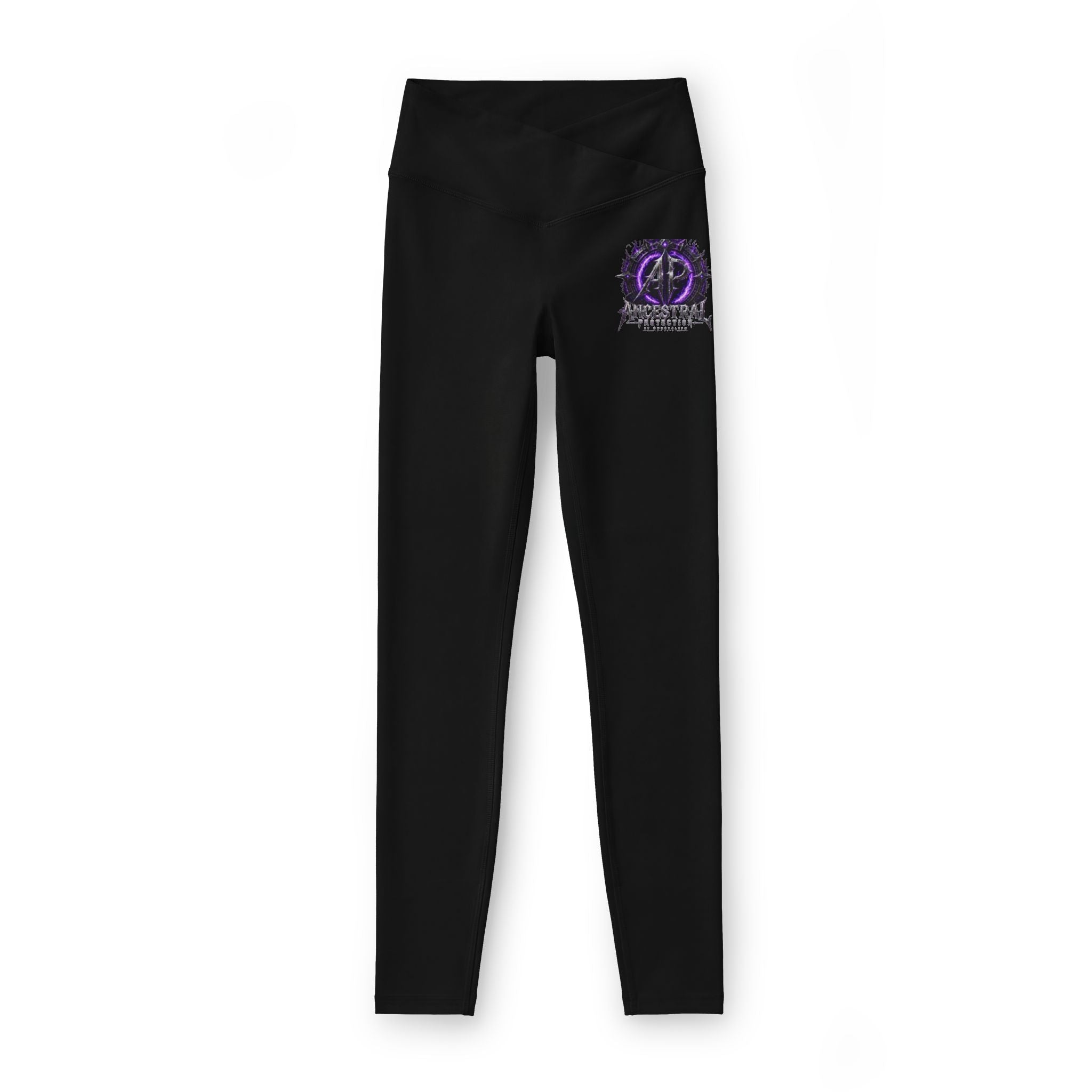 Purple Moon Witchy Logo Leggings — Women’s Luxe High-Waist Fitness Leggings