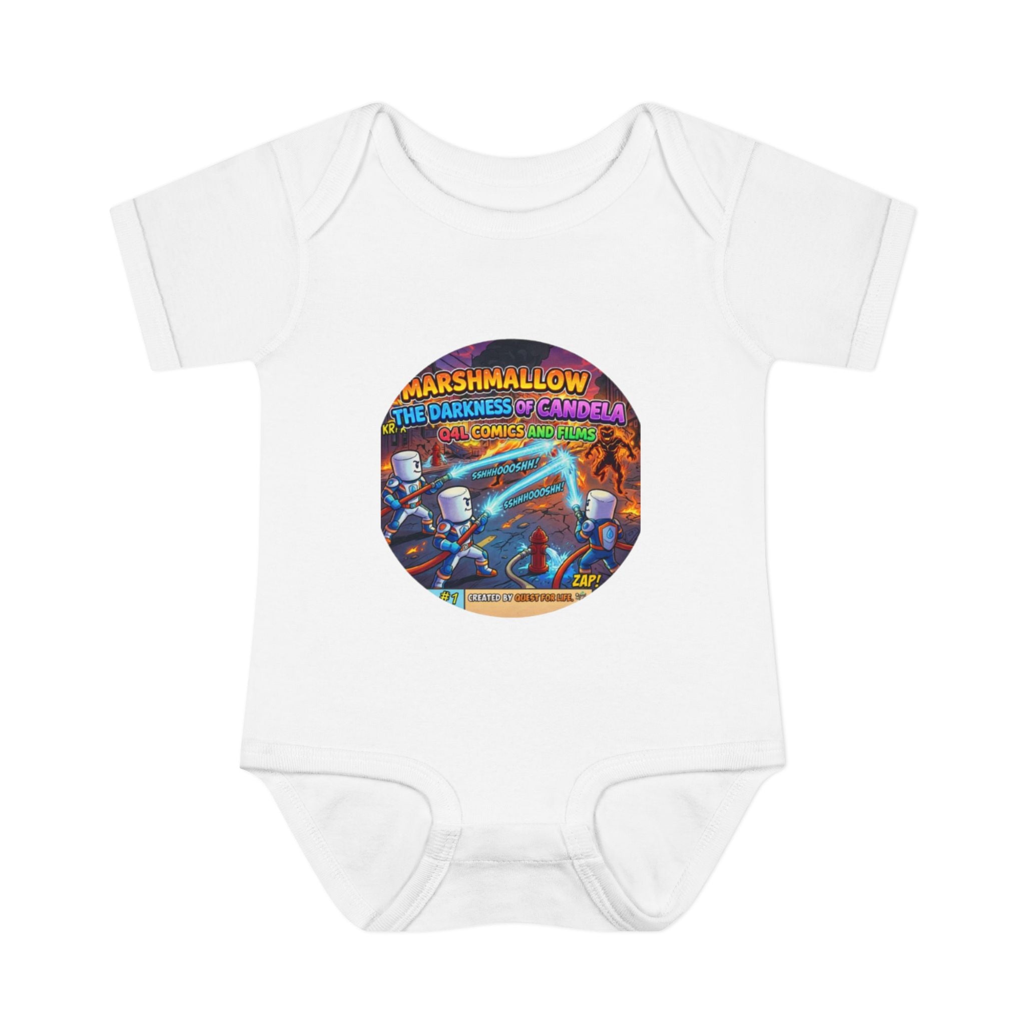 Infant Bodysuit – Retro Sci‑Fi 'Marshmallow: The Darkness Decadent' Album Art Baby Onesie
