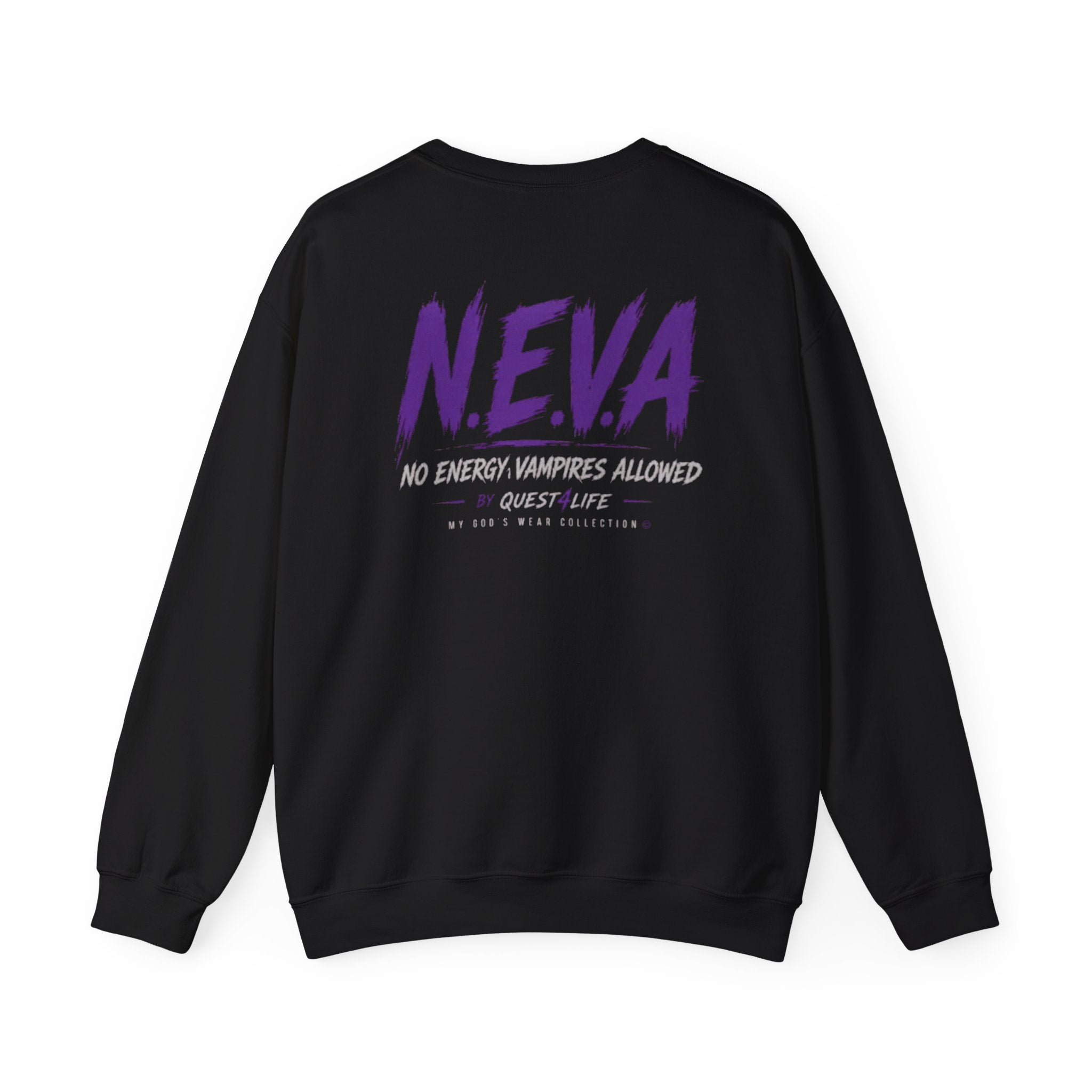 Ancestral Protection Crewneck Sweatshirt — N.E.V.A. (No Energy Vampires Allowed) Graphic Pullover