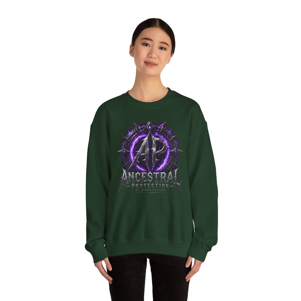 Ancestral Protection Crewneck Sweatshirt — N.E.V.A. (No Energy Vampires Allowed) Graphic Pullover