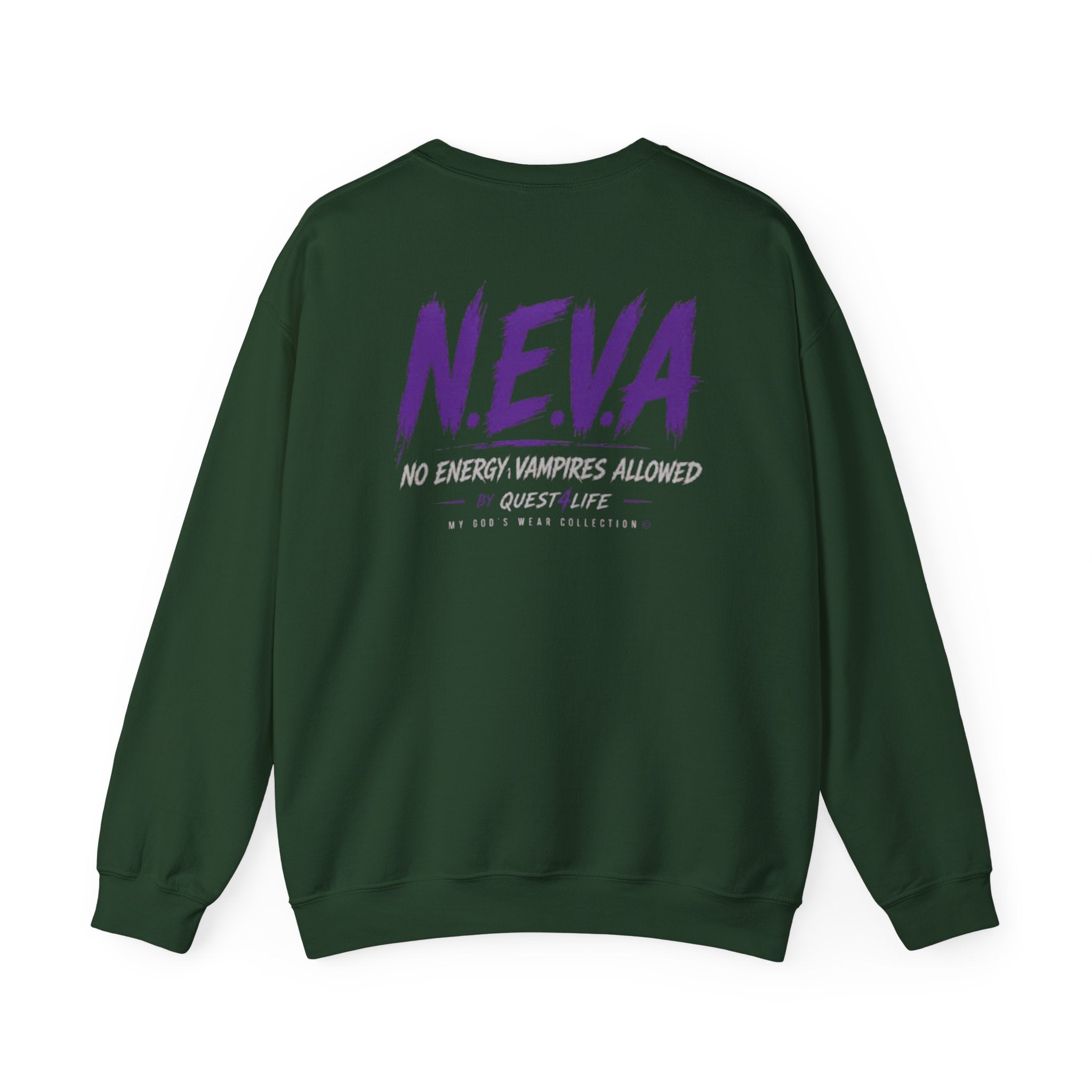 Ancestral Protection Crewneck Sweatshirt — N.E.V.A. (No Energy Vampires Allowed) Graphic Pullover