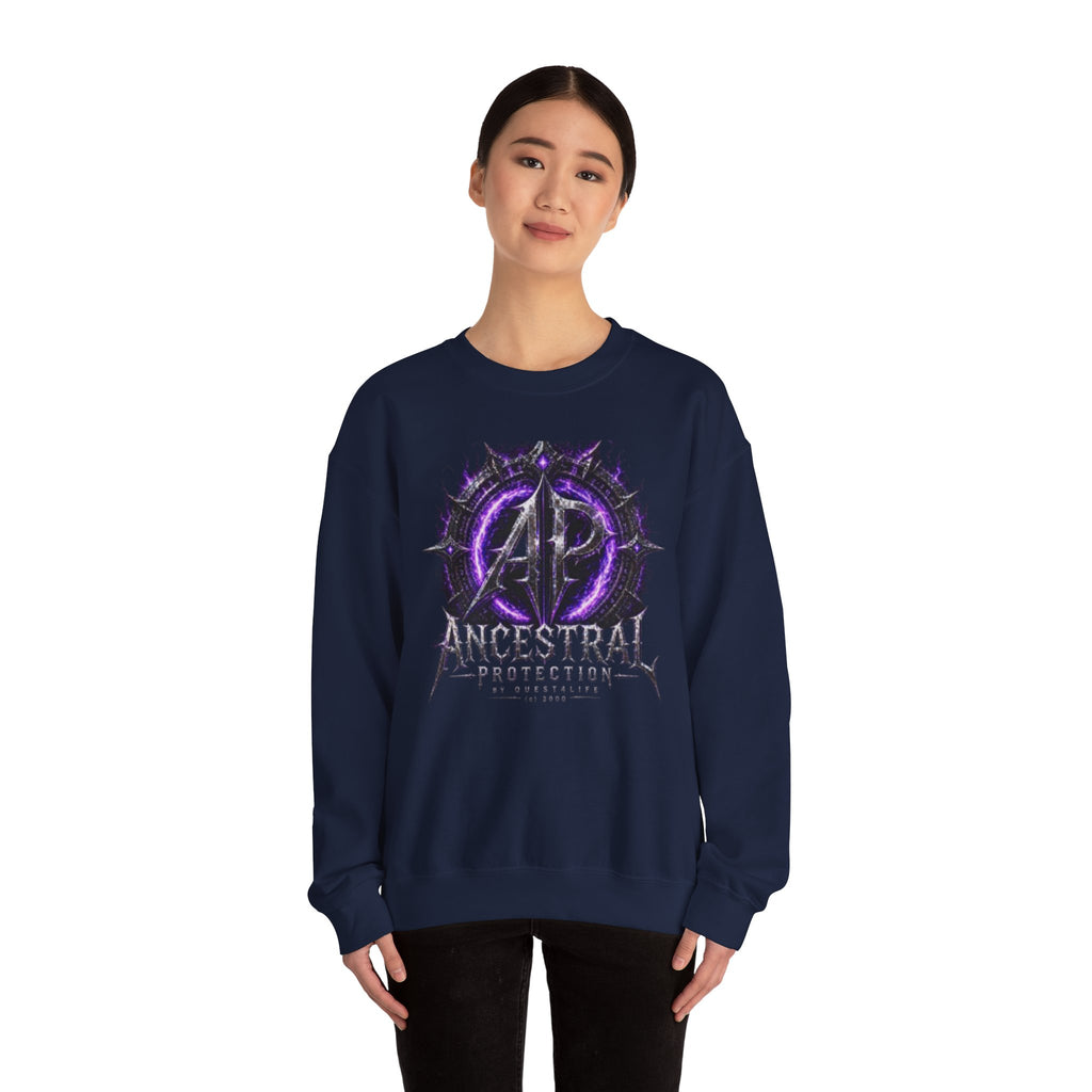 Ancestral Protection Crewneck Sweatshirt — N.E.V.A. (No Energy Vampires Allowed) Graphic Pullover