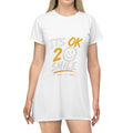 T-Shirt Dress — “It’s OK 2 Smile” Positive Graphic