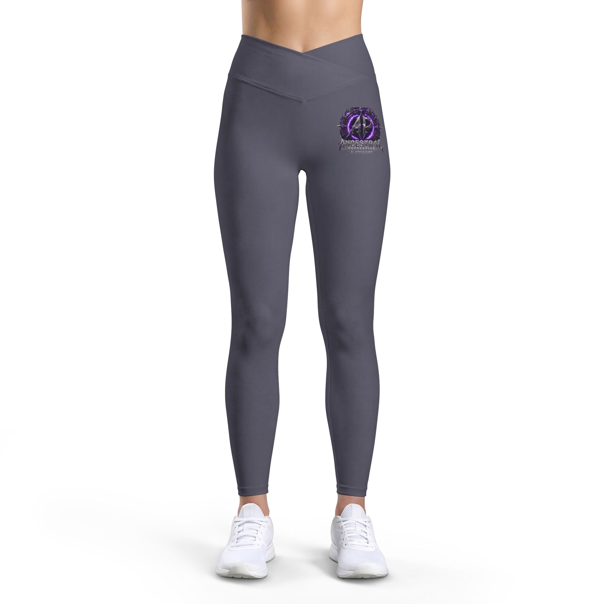 Purple Moon Witchy Logo Leggings — Women’s Luxe High-Waist Fitness Leggings