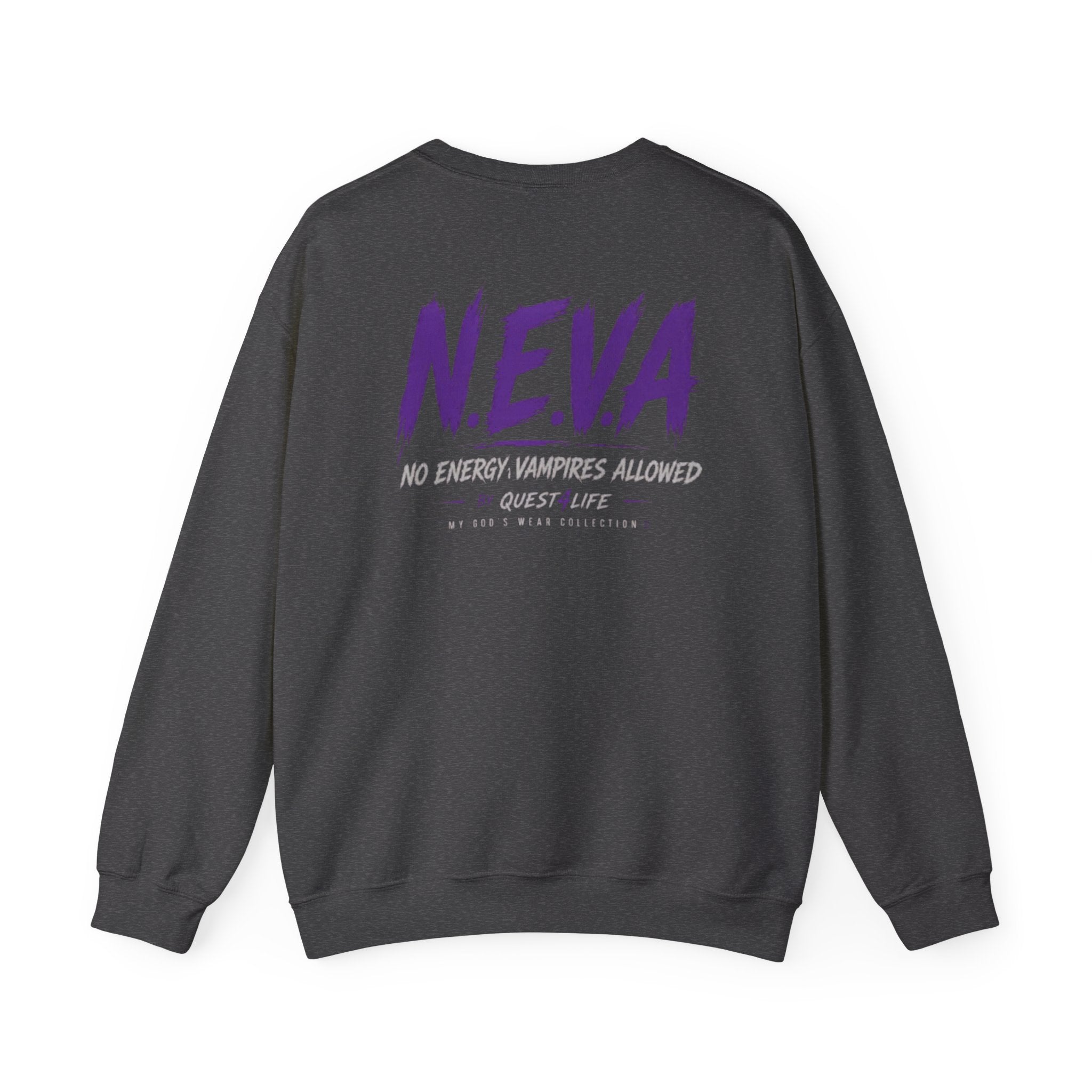 Ancestral Protection Crewneck Sweatshirt — N.E.V.A. (No Energy Vampires Allowed) Graphic Pullover